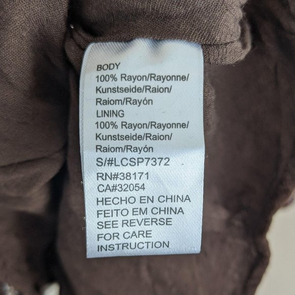 Lucca Urban brown zip front diamond printed long sleeve romper extra small - Picture 10 of 12